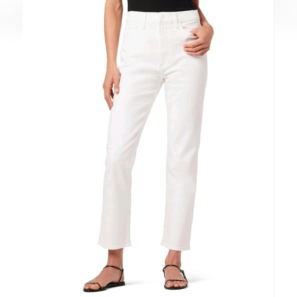 Joe's Women Jeans Size 32 The OG Straight Ankle White Stretch Denim New